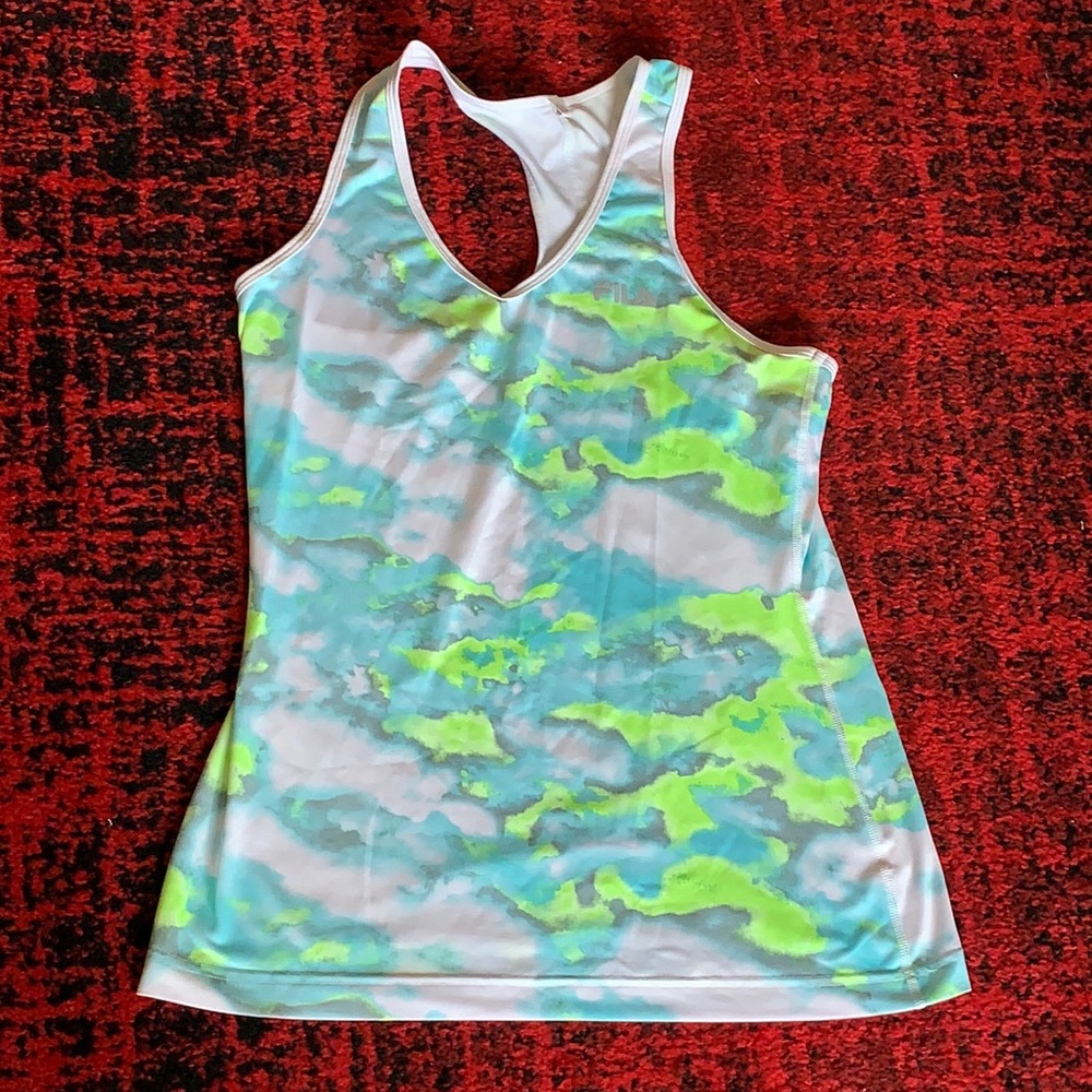Fila dri fit razor back top, neon colors!